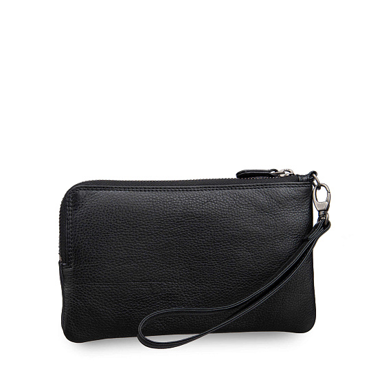 Портмоне из натуральной кожи черное