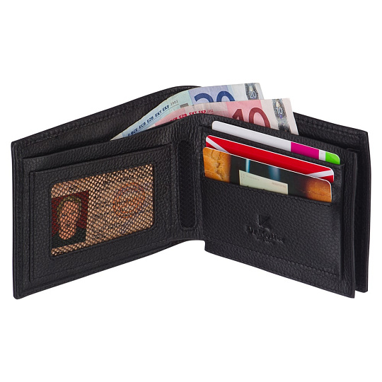 Портмоне Dr.Koffer из натуральной кожи черное