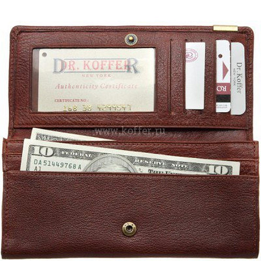 Кошелек Dr.Koffer из натуральной кожи коричневый