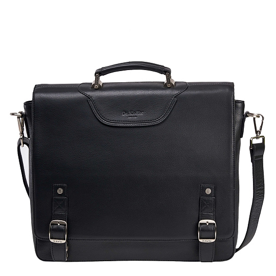 Портфель Dr.Koffer из натуральной кожи черный
