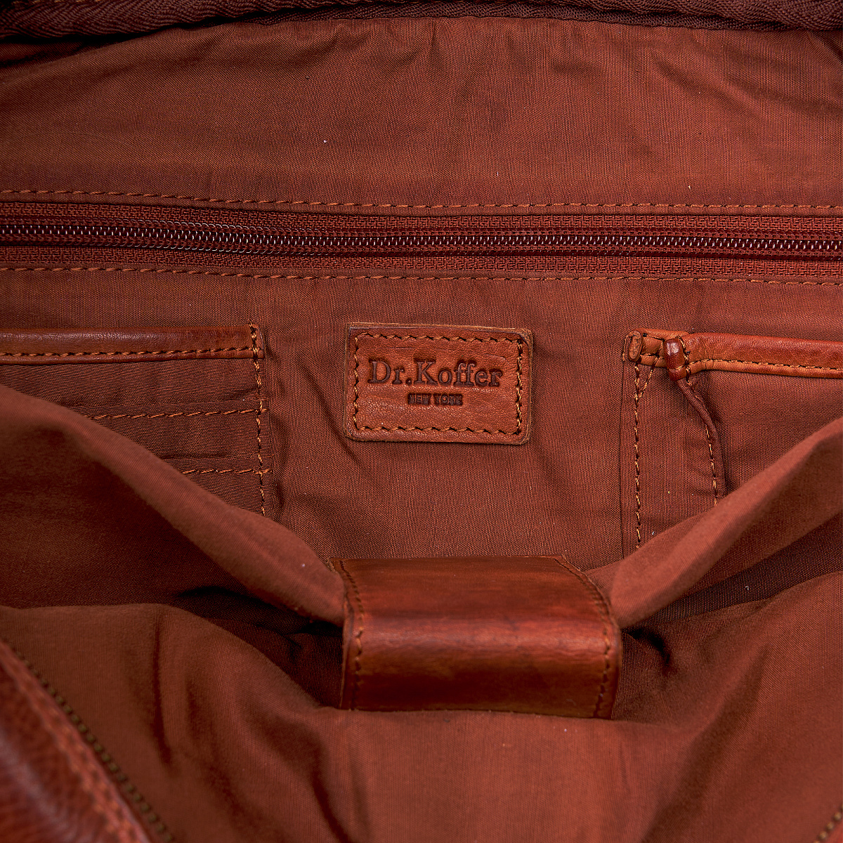Деловая сумка Dr.Koffer из натуральной кожи коричневая