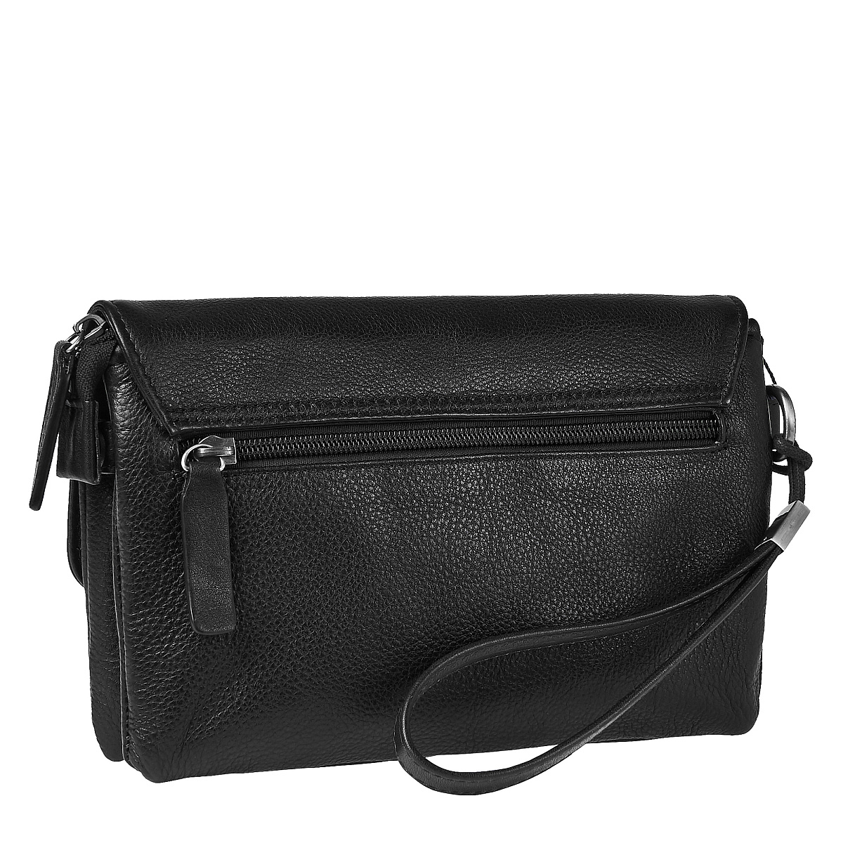 Сумка барсетка из натуральной кожи Dr. Koffer черная