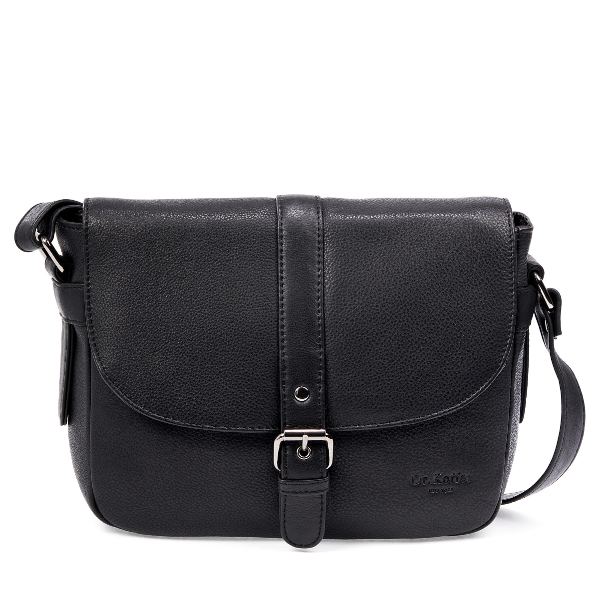 Сумка через плечо Dr.Koffer из натуральной кожи черная