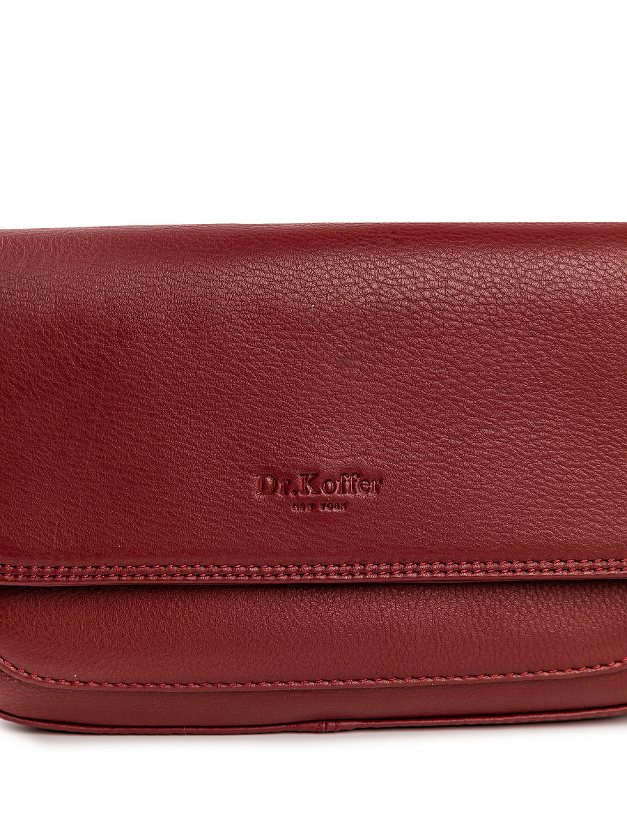 Женская сумка Dr.Koffer из натуральной кожи красная