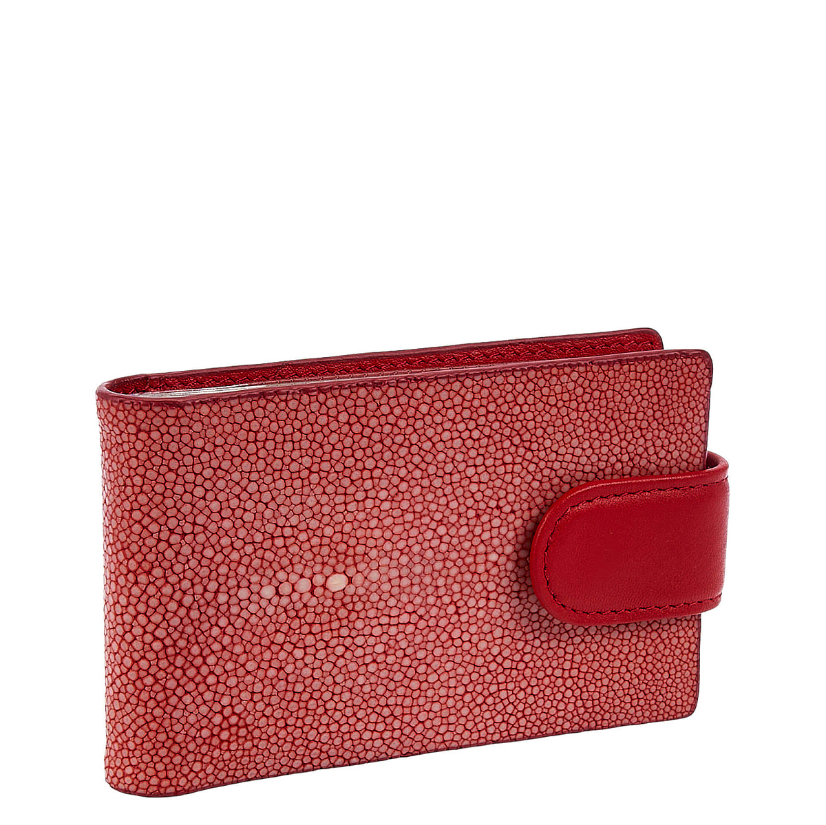 Визитница Dr.Koffer из натуральной кожи красная