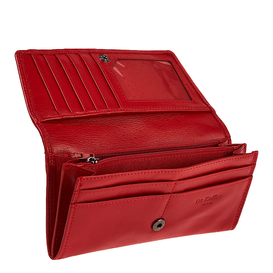 Портмоне Dr.Koffer из натуральной кожи красное