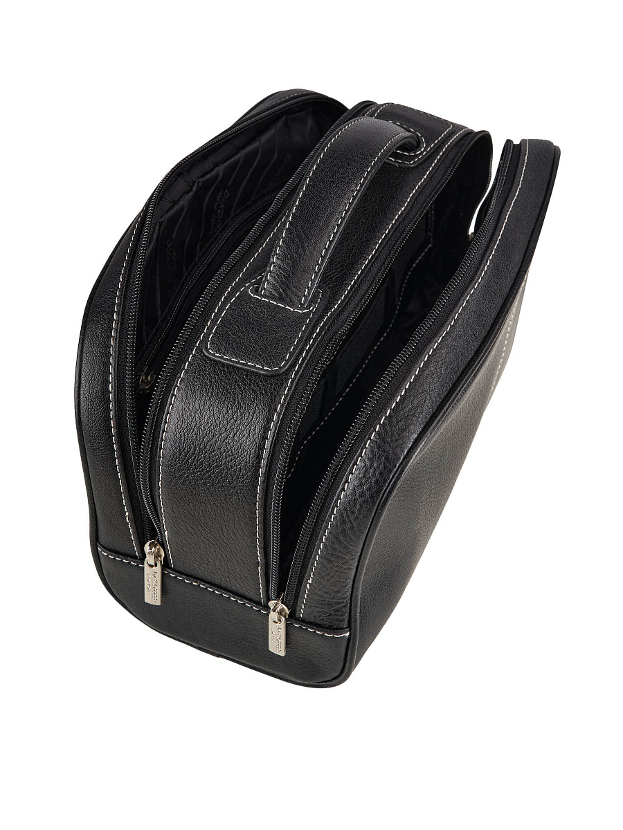 Несессер Dr. Koffer из натуральной кожи черный