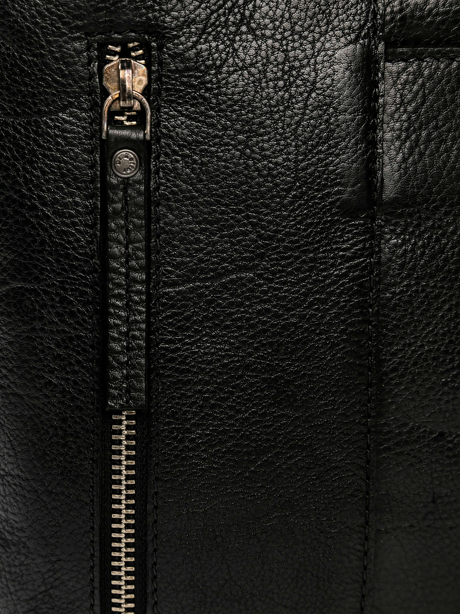 Сумка через плечо Dr.Koffer из натуральной кожи черная