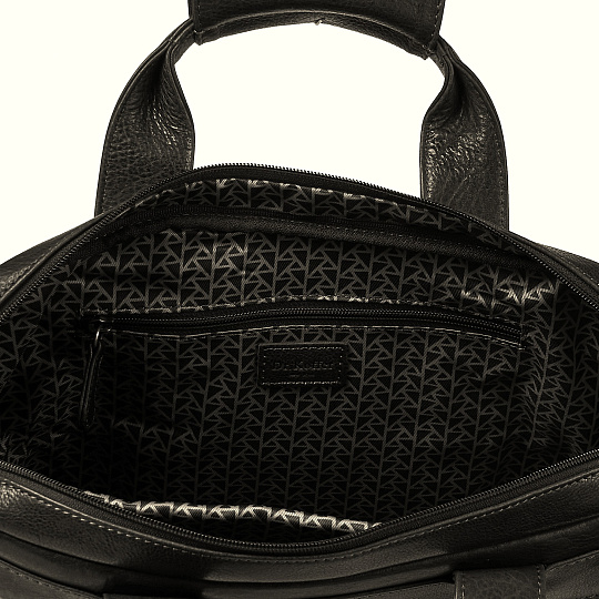 Деловая сумка Dr.Koffer из натуральной кожи черная