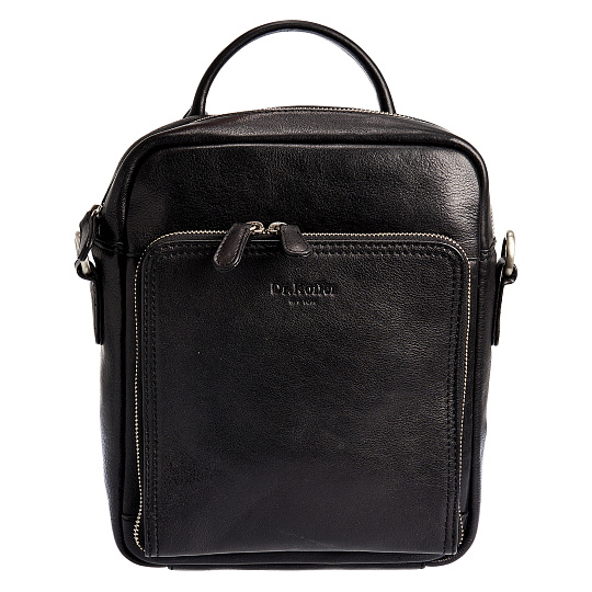 Сумка через плечо Dr.Koffer из натуральной кожи черная