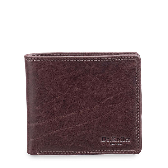 Портмоне Dr.Koffer из натуральной кожи коричневое