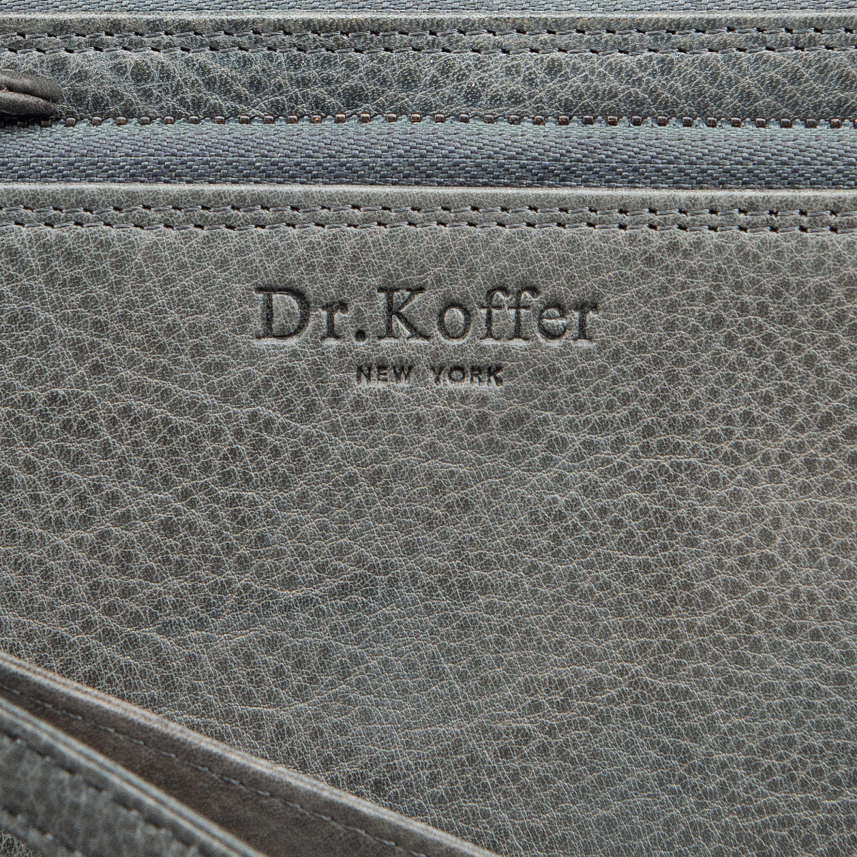 Портмоне Dr.Koffer из натуральной кожи серое