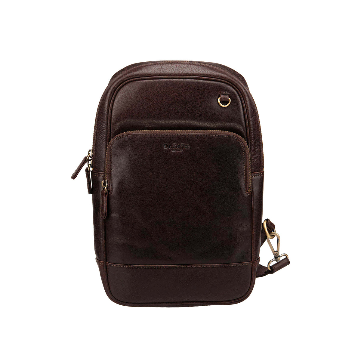 Рюкзак Dr.Koffer из натуральной кожи темно-коричневый