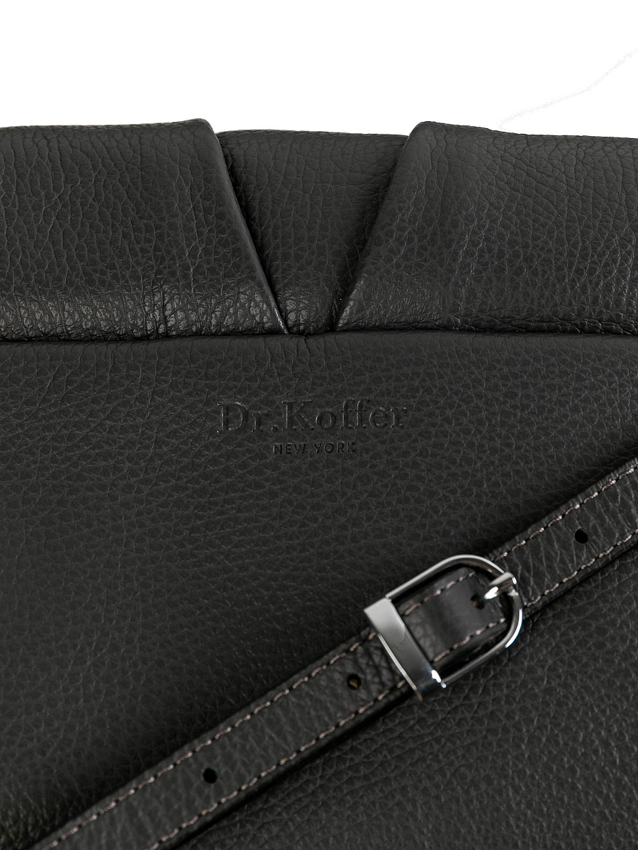 Женская сумка Dr.Koffer из натуральной кожи серая