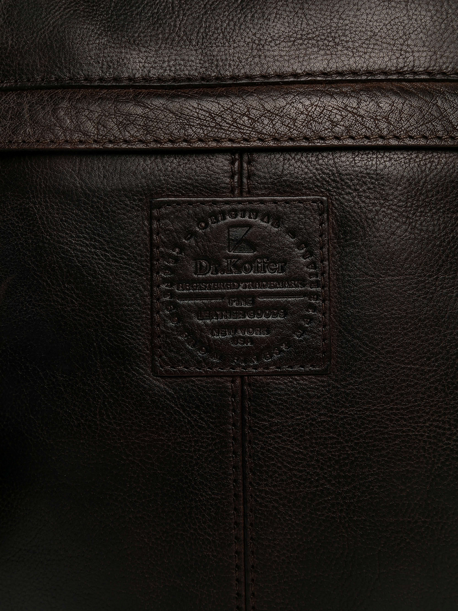 Сумка через плечо Dr.Koffer из натуральной кожи коричневая