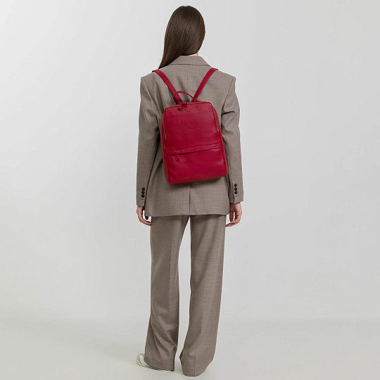 Рюкзак Dr.Koffer из натуральной кожи красный