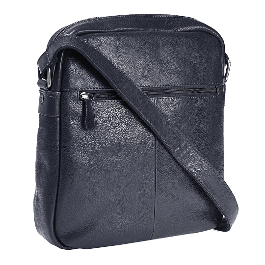 Сумка через плечо Dr.Koffer из натуральной кожи синяя