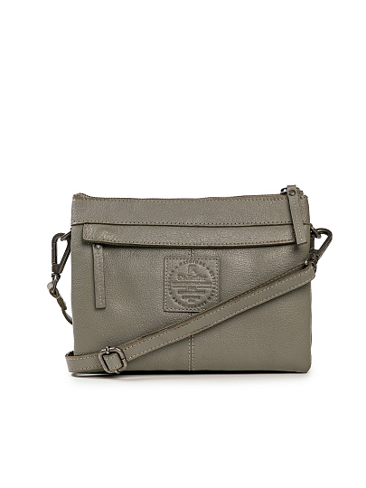 Сумка через плечо Dr.Koffer из натуральной кожи серая