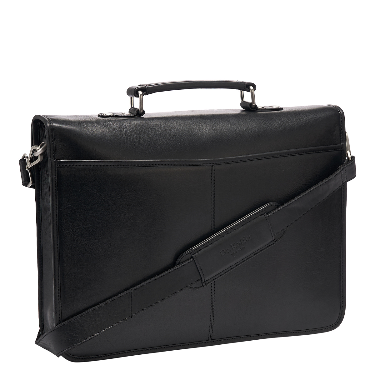 Портфель Dr.Koffer из натуральной кожи черный