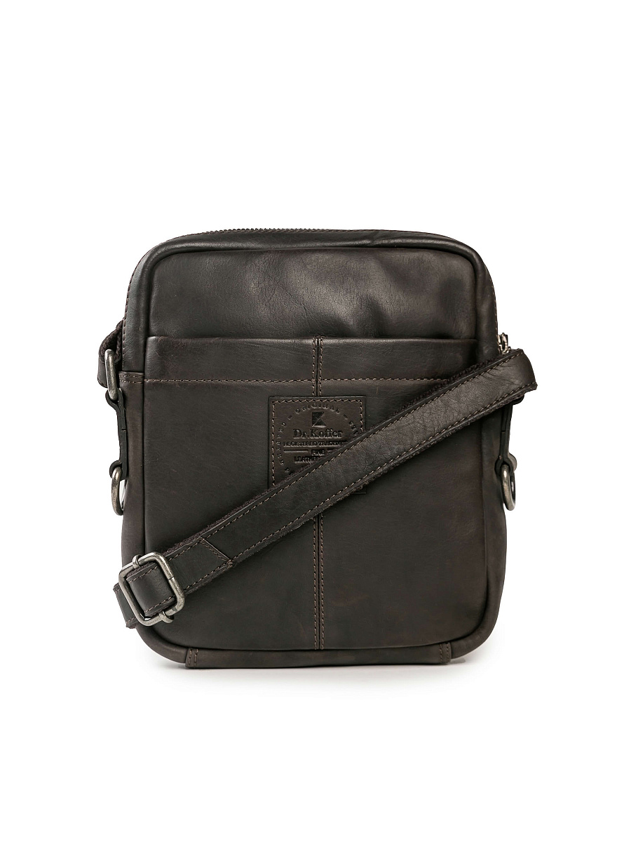 Сумка через плечо Dr.Koffer из натуральной кожи коричневая