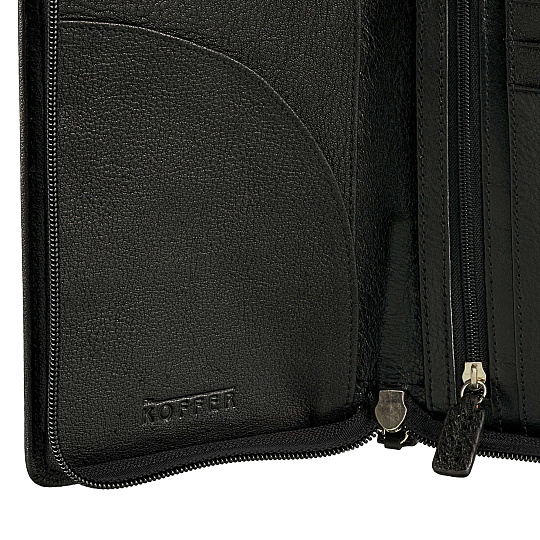 Портмоне Dr.Koffer из натуральной кожи черное