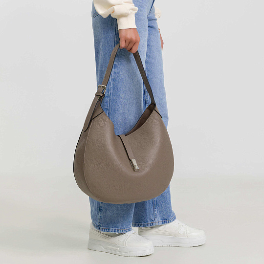 Женская сумка Dr. Koffer из натуральной кожи бежевая