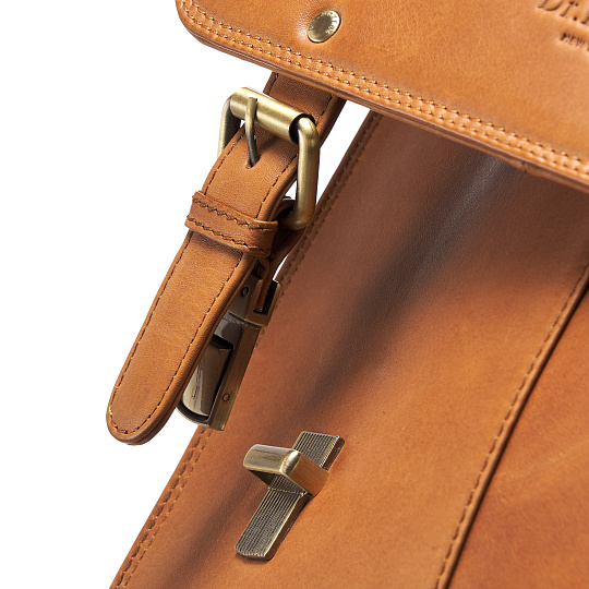 Сумка через плечо Dr.Koffer из натуральной кожи коричневая