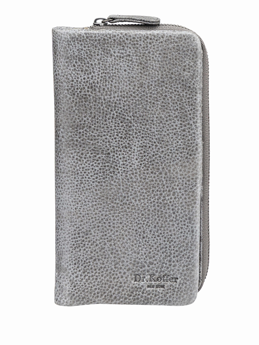 Кошелек Dr.Koffer из натуральной кожи серый