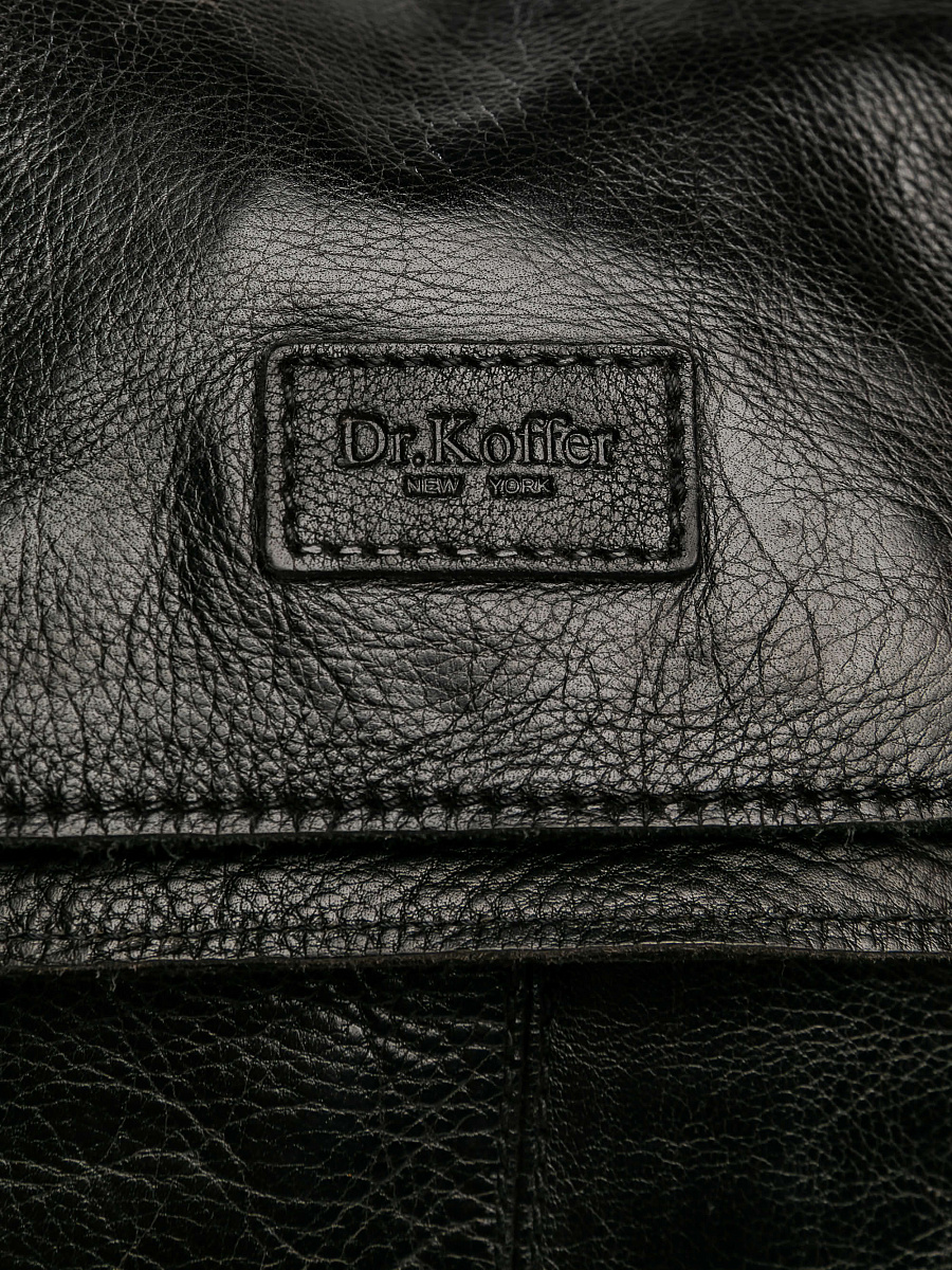 Рюкзак Dr.Koffer из натуральной кожи черный