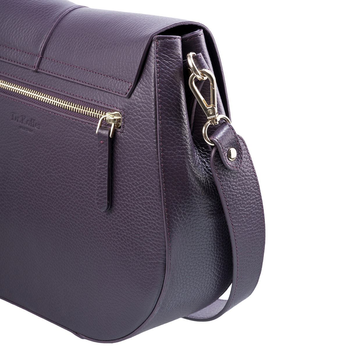 Женская сумка  Dr. Koffer из натуральной кожи фиолетовая