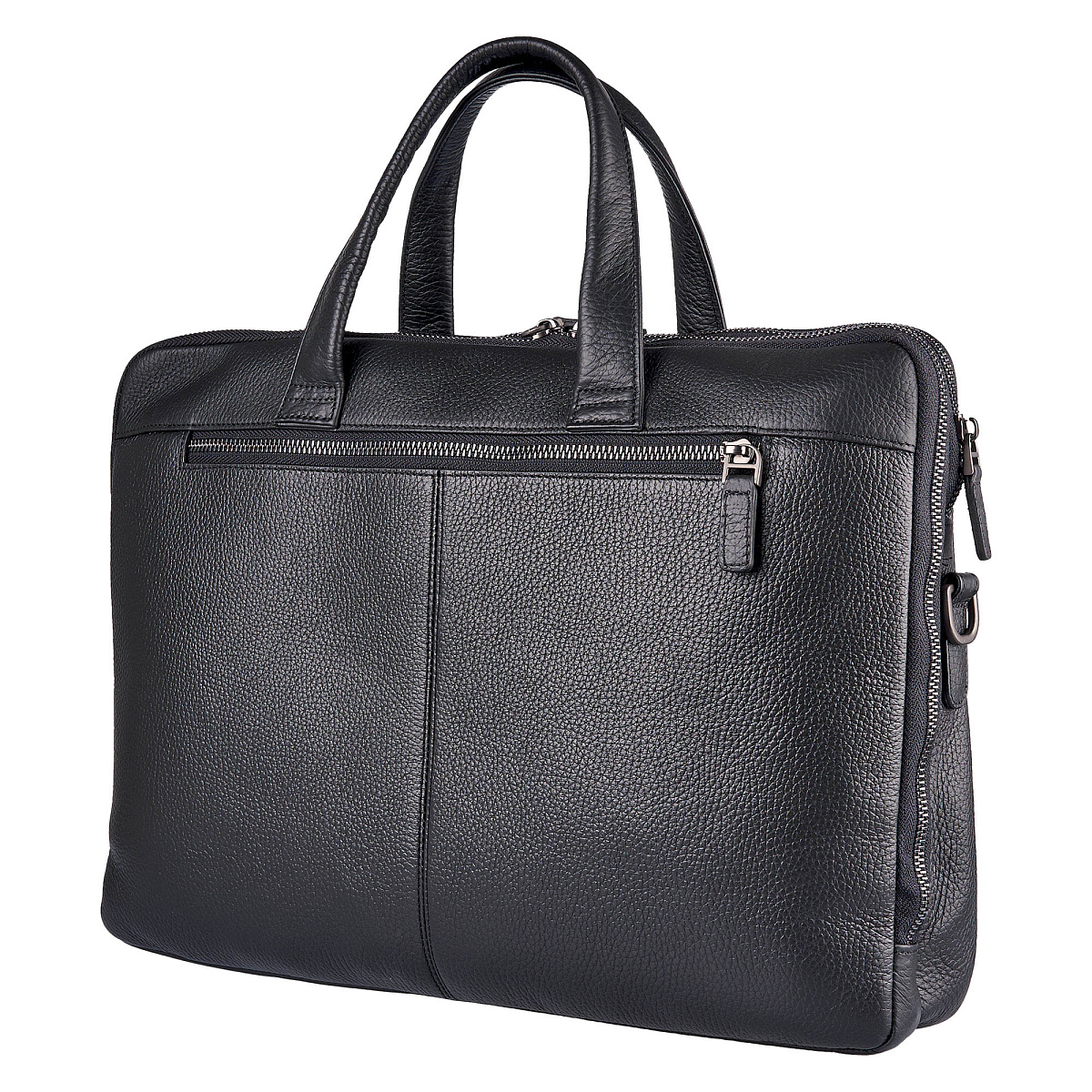 Деловая сумка Dr.Koffer из натуральной кожи черная