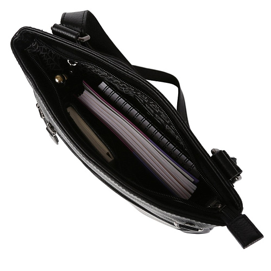 Сумка через плечо Dr.Koffer из натуральной кожи черная