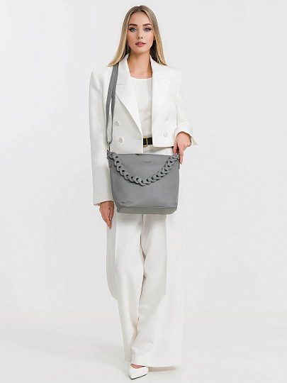 Сумка Dr.Koffer из натуральной кожи серая