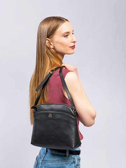 Женская сумка Dr. Koffer из натуральной кожи черная