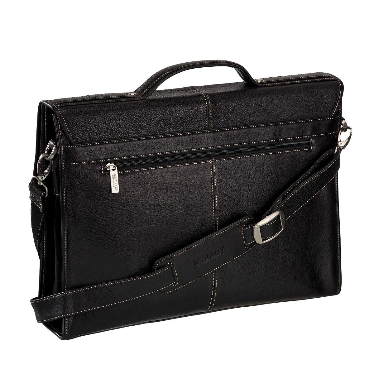Портфель Dr.Koffer из натуральной кожи черный