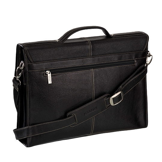 Портфель Dr.Koffer из натуральной кожи черный