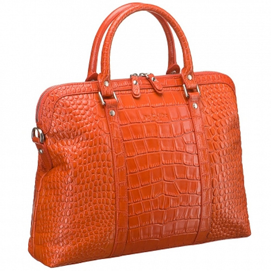 Женская вместительная сумка в винтажном стиле из красной текстурированной кожи Dr.Koffer B402493-171-12