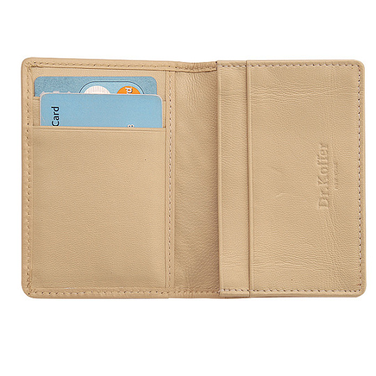 Визитница Dr.Koffer из натуральной кожи темно-коричневая