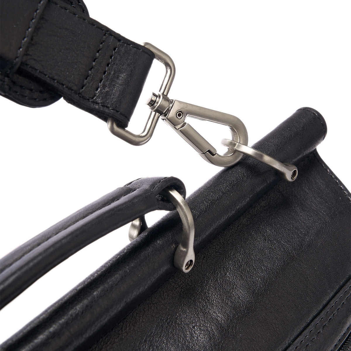 Портфель Dr.Koffer из натуральной кожи черный