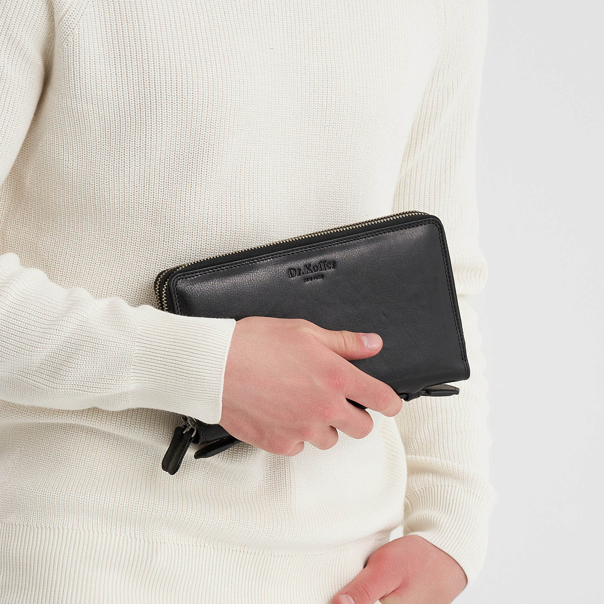 Портмоне Dr.Koffer из натуральной кожи черное