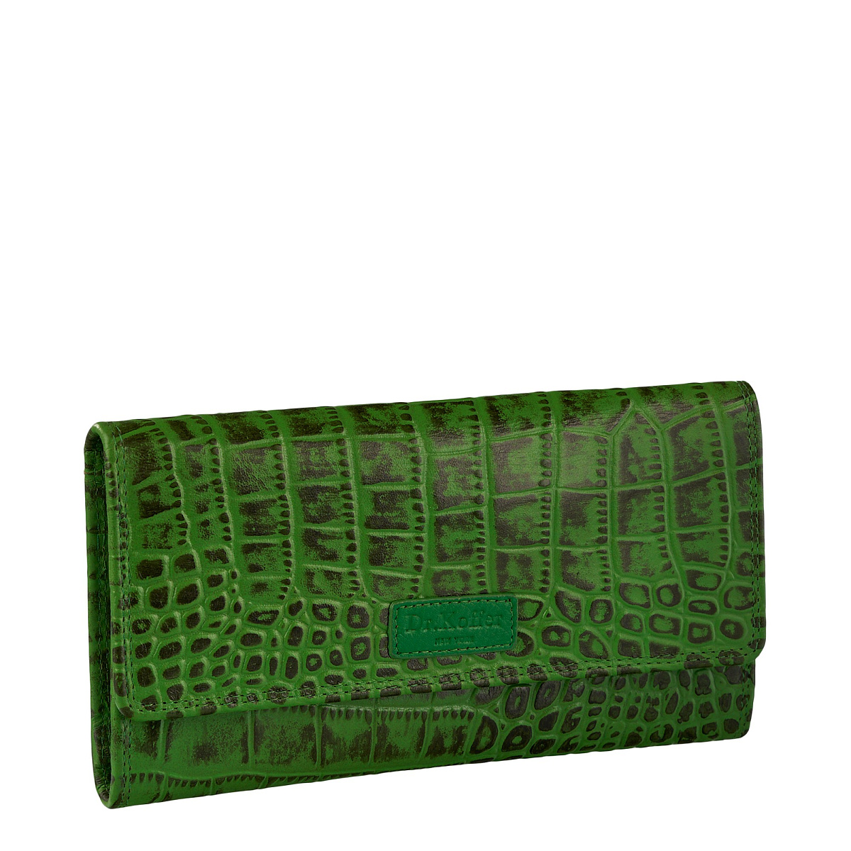 Портмоне Dr.Koffer из натуральной кожи зеленое