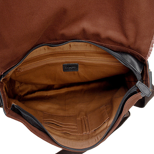 Сумка через плечо Dr.Koffer из натуральной кожи черная