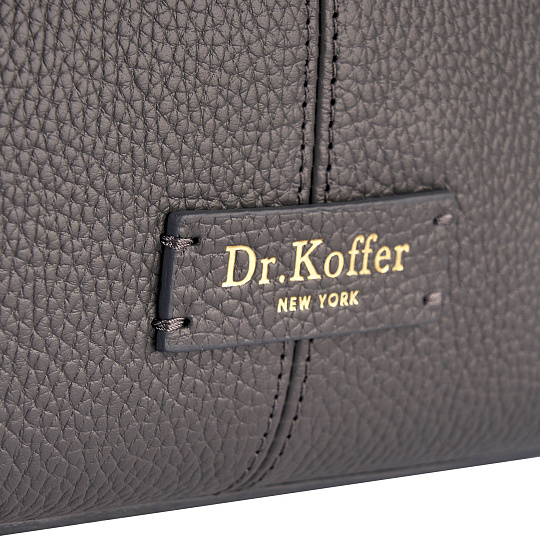 Женская сумка  Dr. Koffer из натуральной кожи серая