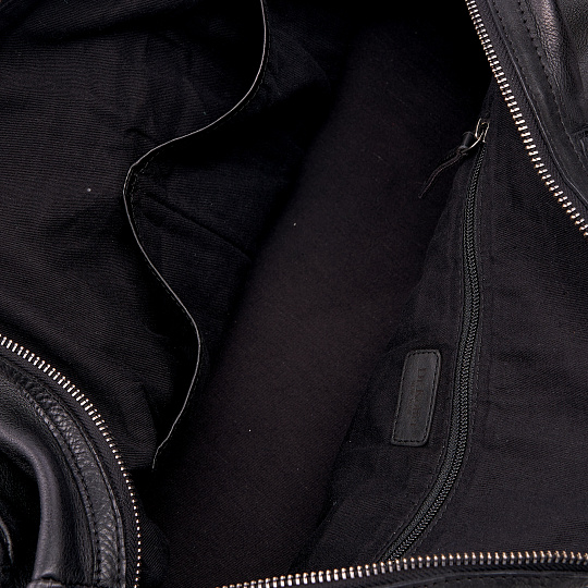 Сумка дорожная Dr.Koffer из натуральной кожи черная