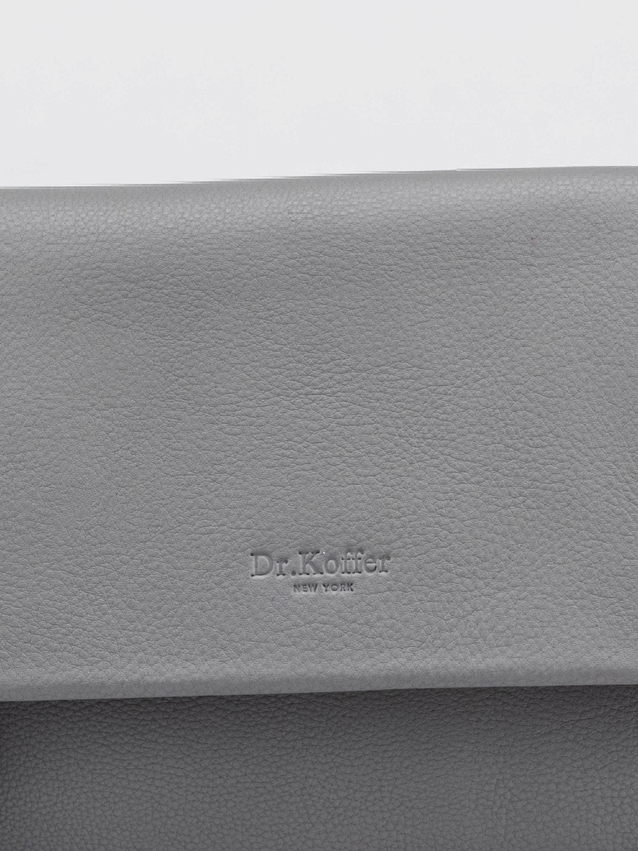 Женская сумка Dr.Koffer из натуральной кожи серая