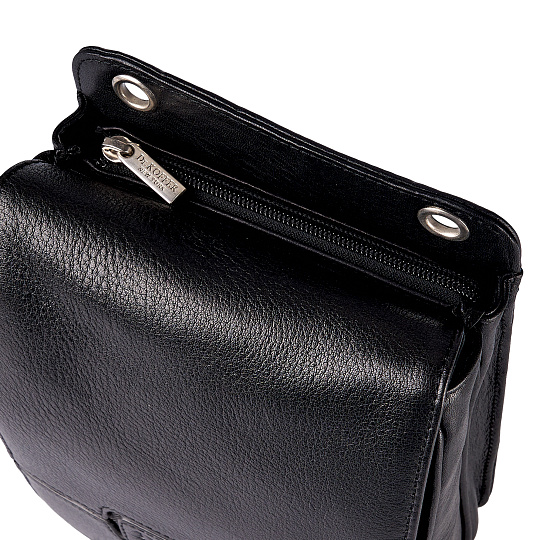 Сумка через плечо Dr.Koffer из натуральной кожи черная