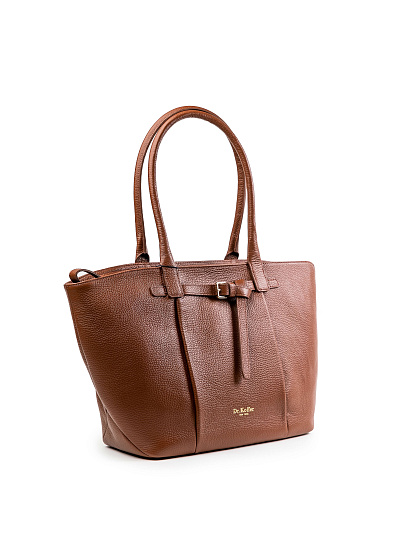 Женская сумка Dr.Koffer из натуральной кожи коричневая