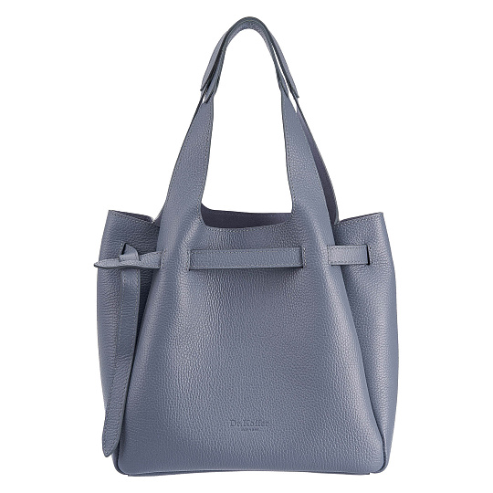 Женская сумка Dr. Koffer из натуральной кожи серая