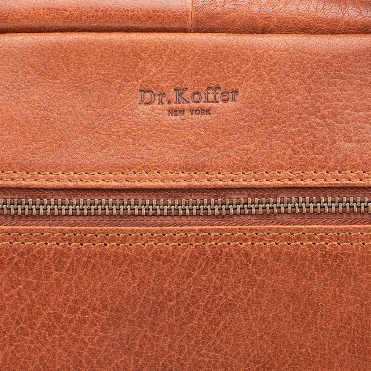 Деловая сумка Dr.Koffer из натуральной кожи коричневая