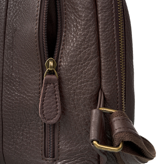 Рюкзак Dr.Koffer из натуральной кожи темно-коричневый